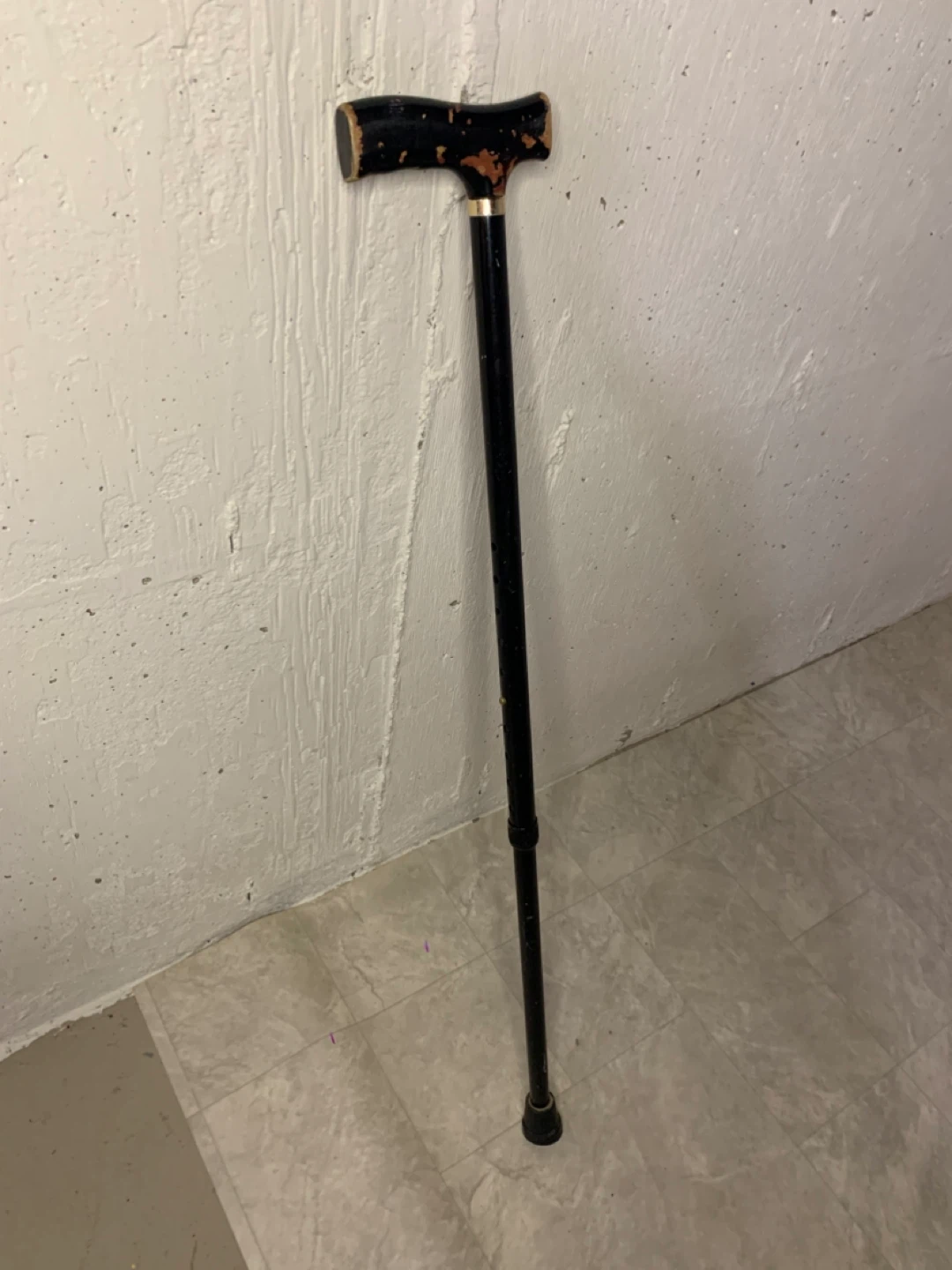 Black Walking Stick / cane - wood handle