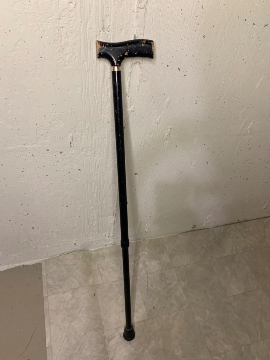 Black Walking Stick / cane - wood handle - photo 2