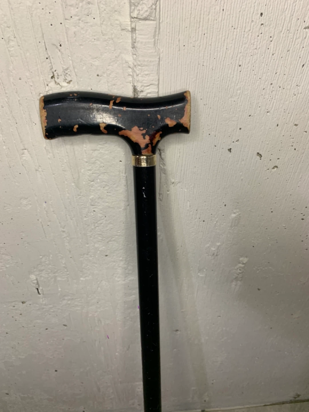 Black Walking Stick / cane - wood handle - photo 3