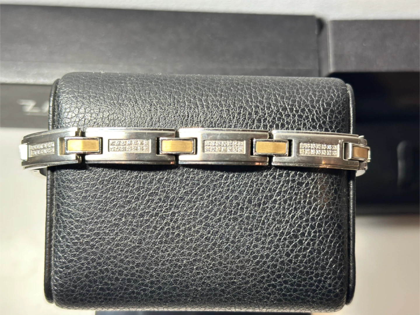 Zales Men’s 14K Stainless Steel Bracelet - photo 2