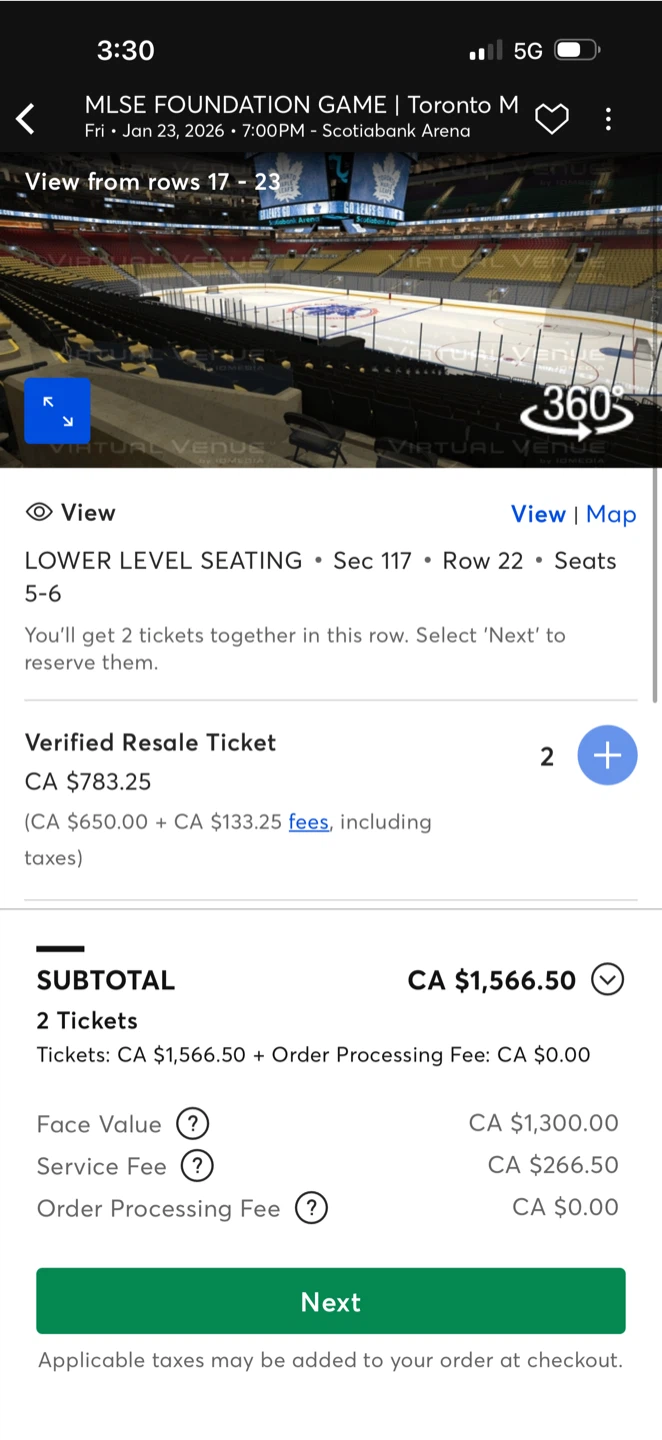 Toronto Maple Leafs vs Vegas Golden Knights Tickets - photo 4
