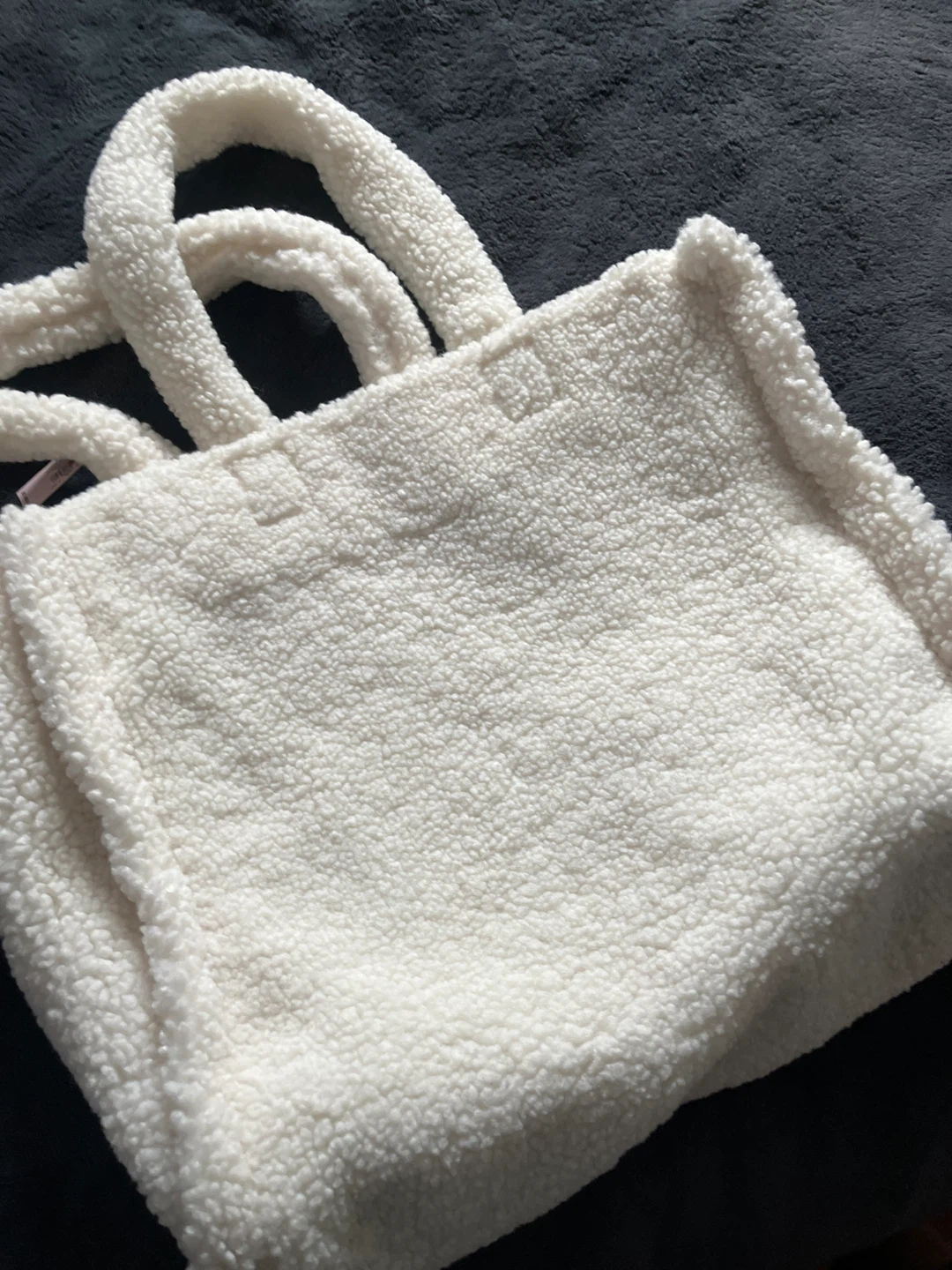 NEW Victoria Secret Cream Sherpa Tote Bag - photo 4