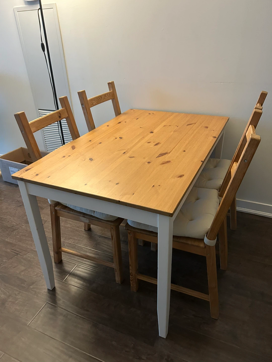 IKEA Dining Table +4 Chairs and pillows - photo 2