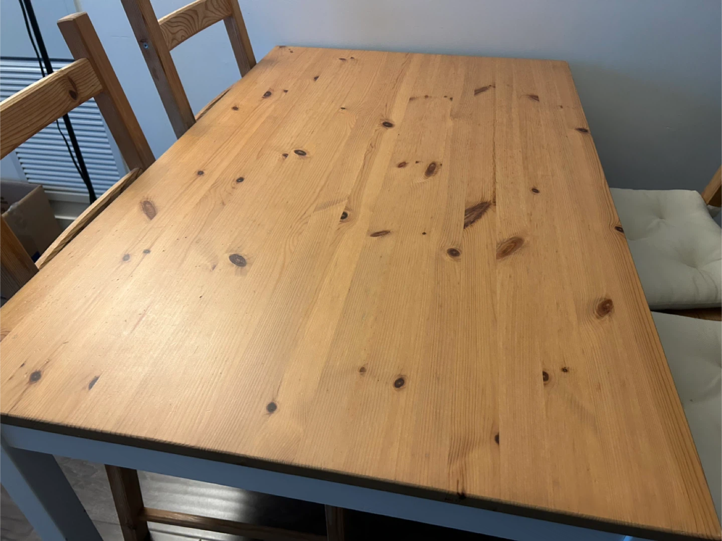 IKEA Dining Table +4 Chairs and pillows - photo 3