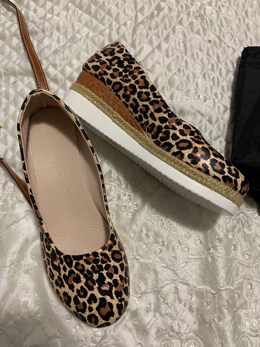 Leopard Print Slingback Flats