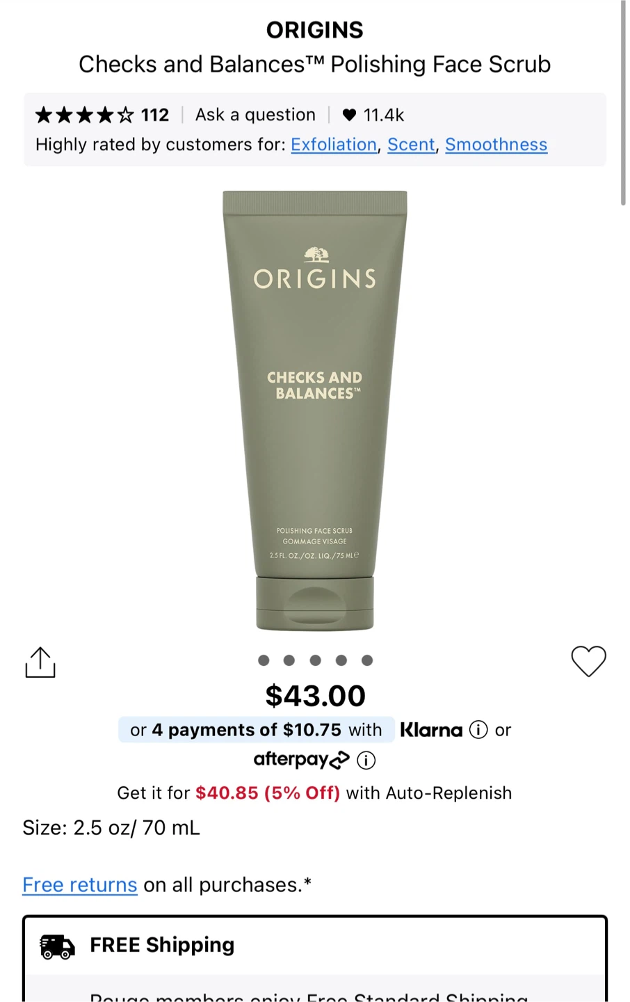 Origins Checks and Balances Polishing Face Scrub - photo 2