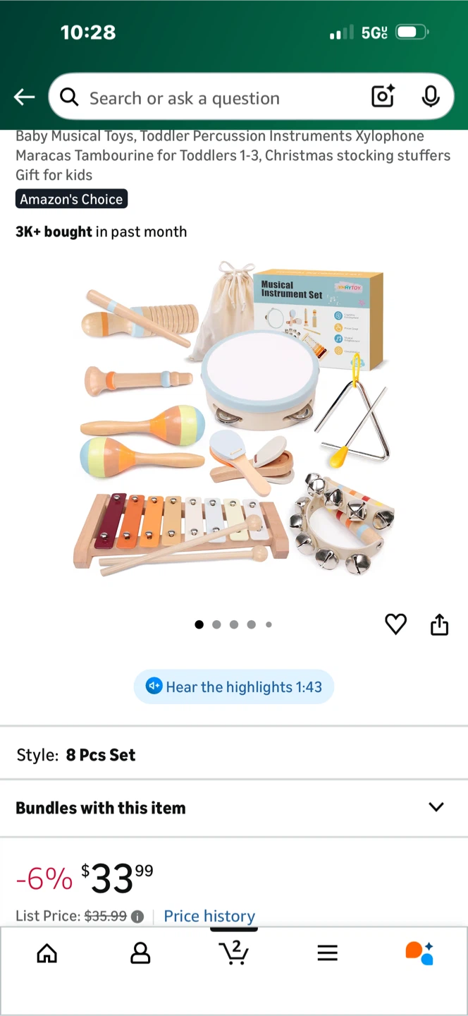 Zicoto Musical Instruments Set for Toddlers - New