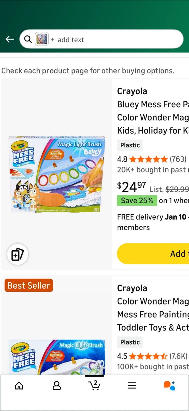 Crayola Color Wonder Magic Light Brush Bluey