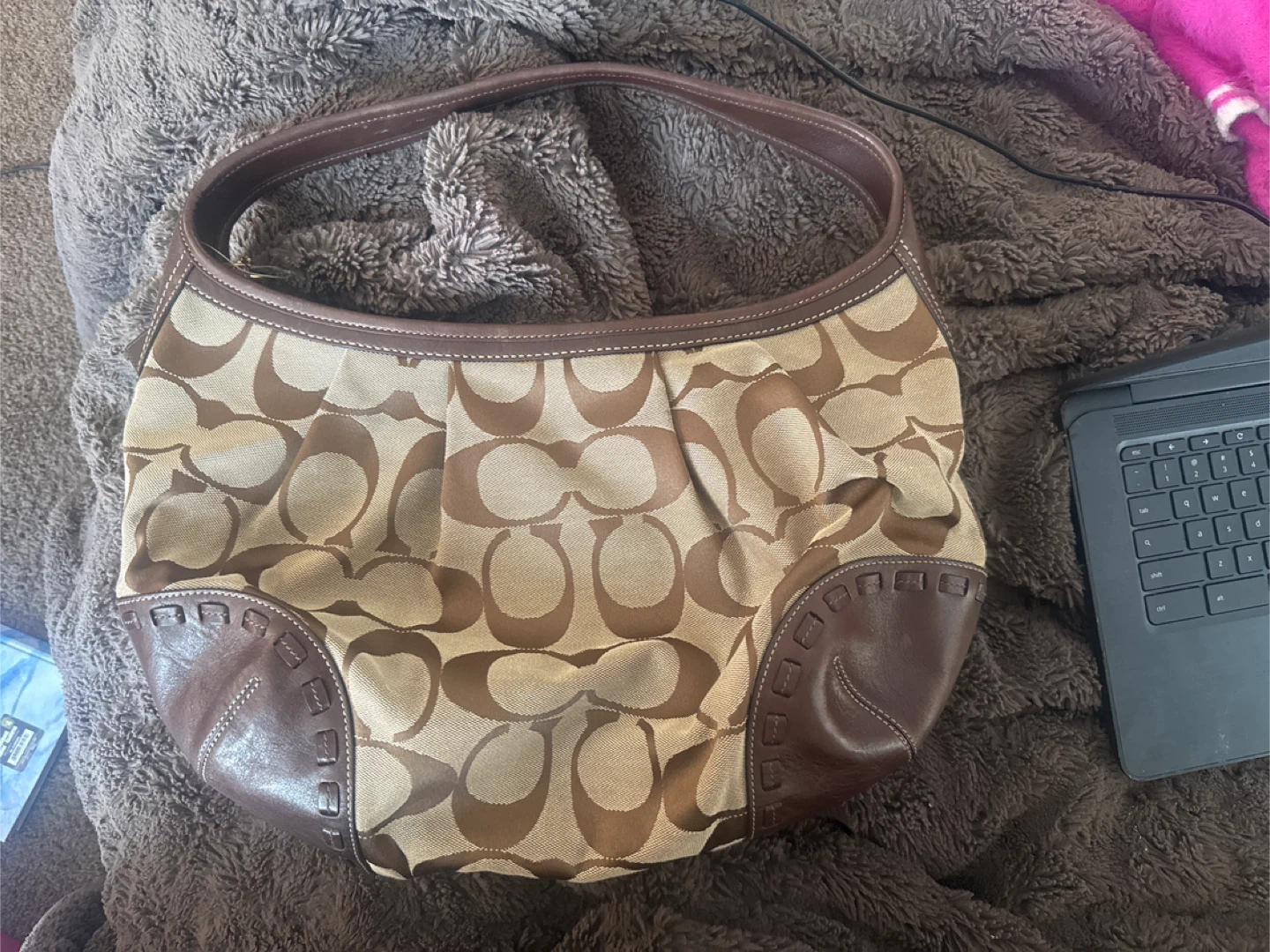 Coach Hobo Bag - Brown/Beige