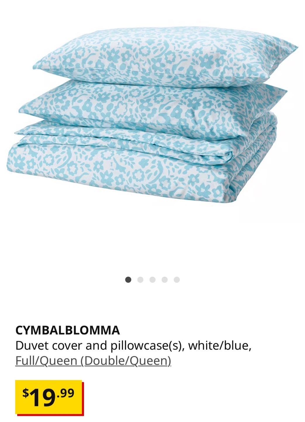 (New) IKEA Cymbalblomma Full/Queen Duvet Cover Set - photo 2