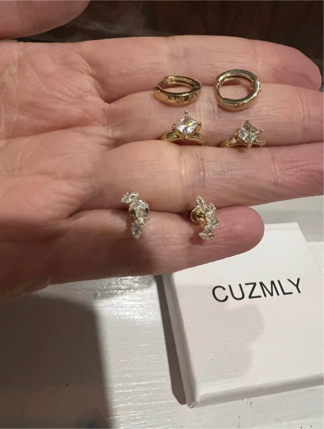 CUZMLY 14k gold plated  Earrings Set
