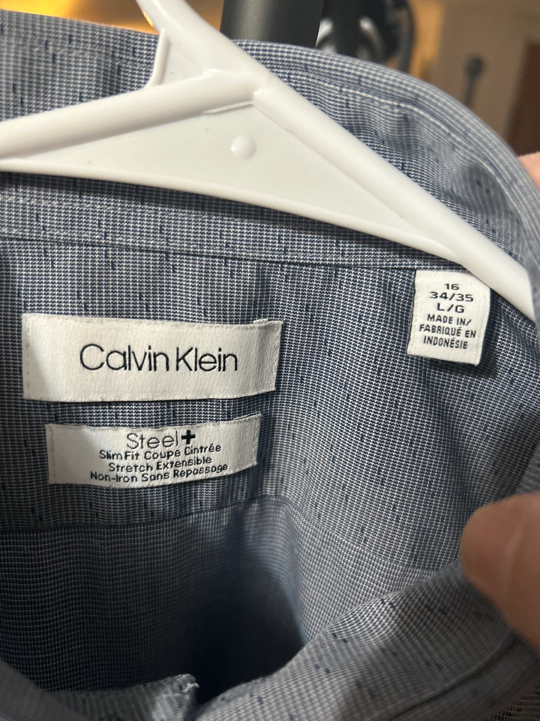 Calvin Klein Steel+ Slim Fit Dress Shirt - L/G - photo 4
