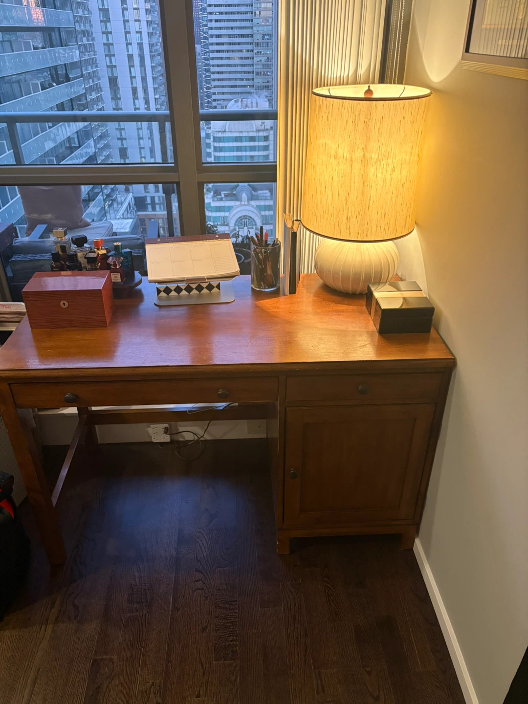 Wooden Desk with Storage