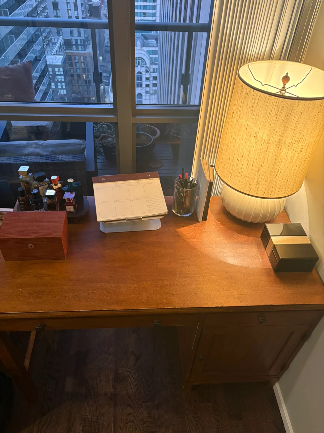 Wooden Desk with Storage - photo 2