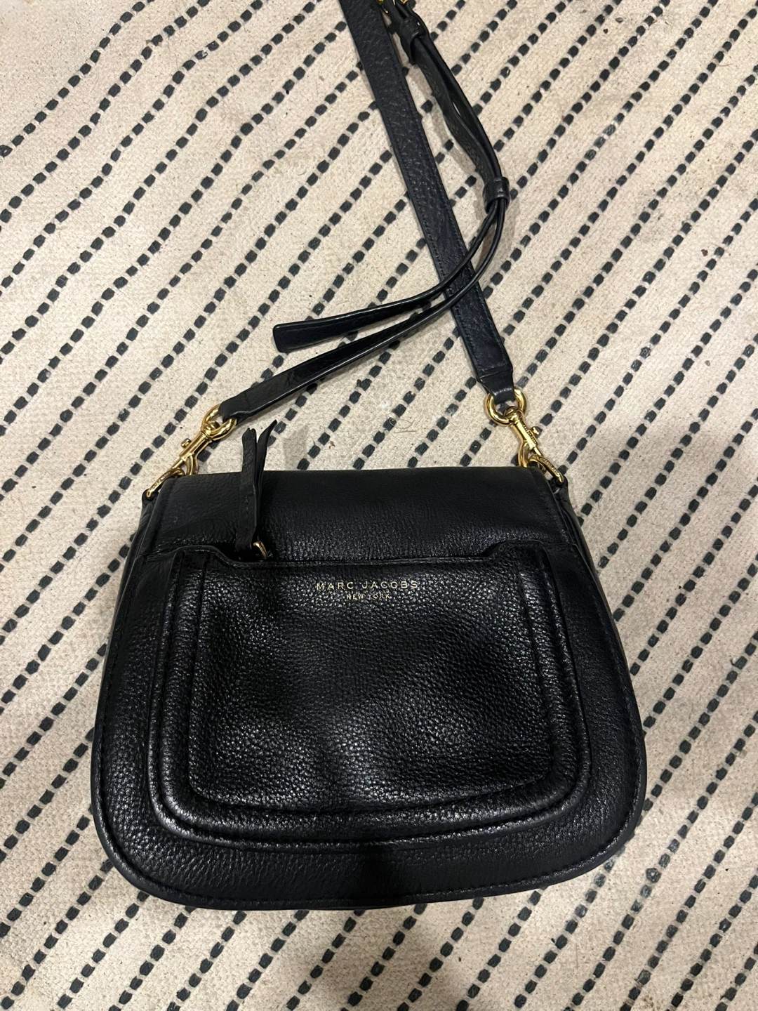 Marc Jacobs Black Leather Crossbody Bag