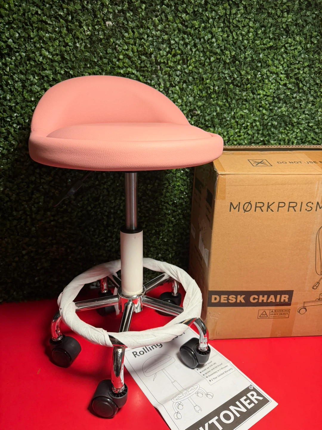 Desk Chair - Pink Rolling Stool new