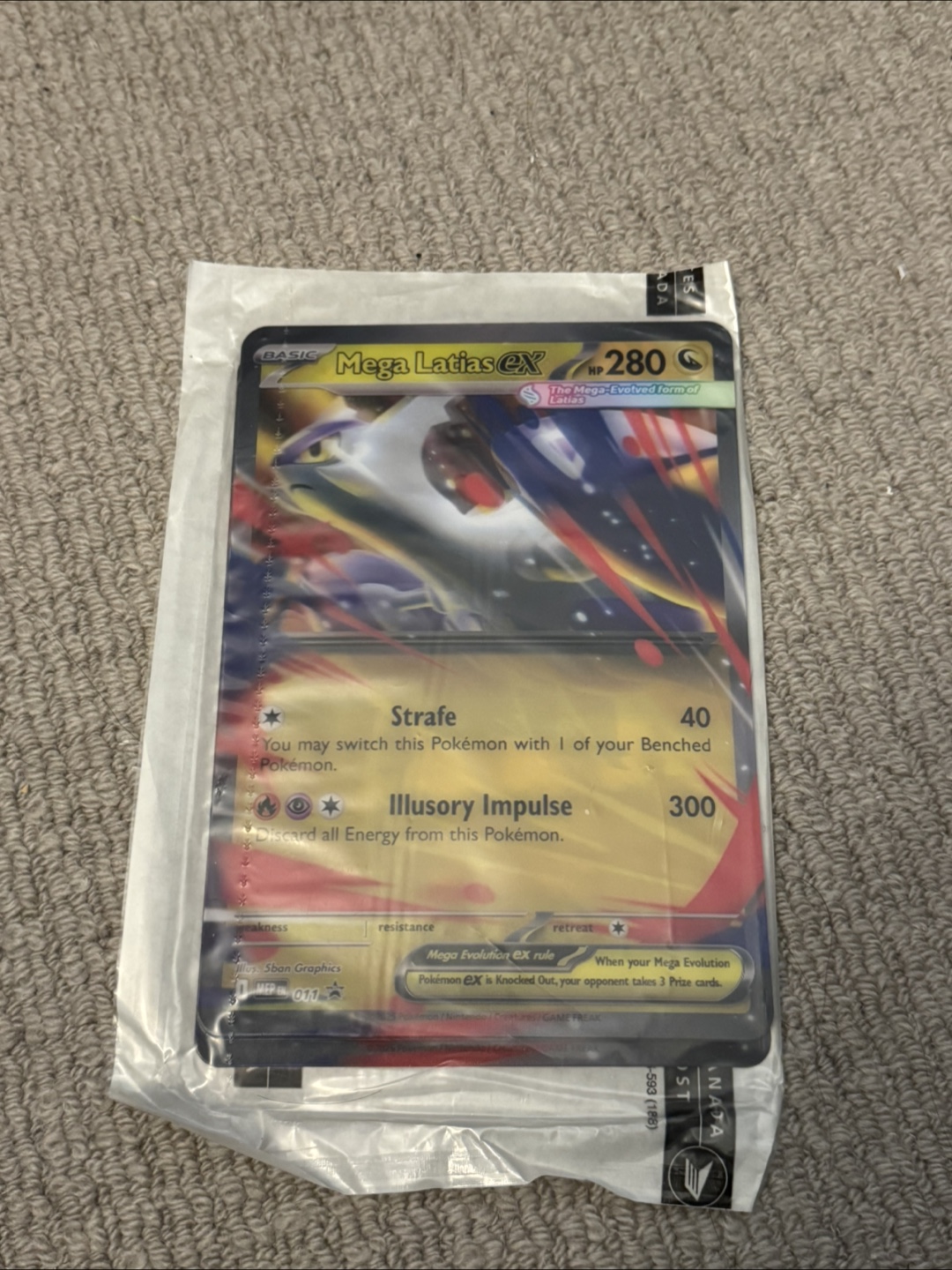 Pokemon mega latias ex 011 jumbo card
