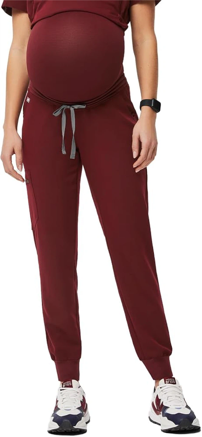 FIGS Maternity Women's Scrub Set - Wine Colour