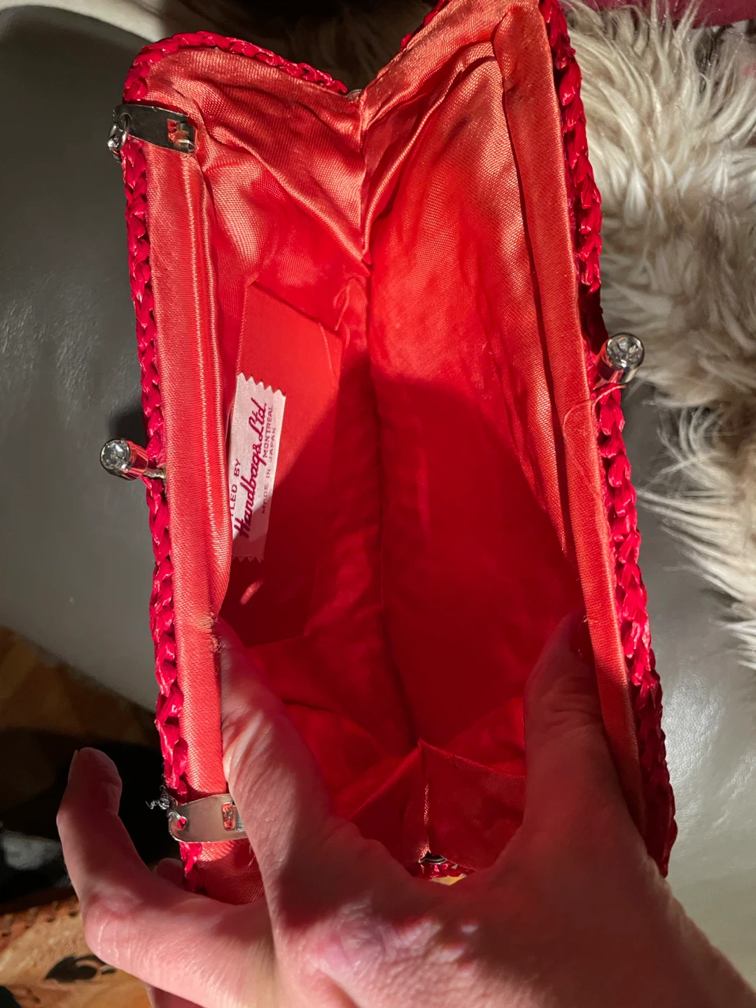 Handbags Ltd. Red Woven Clutch - photo 4