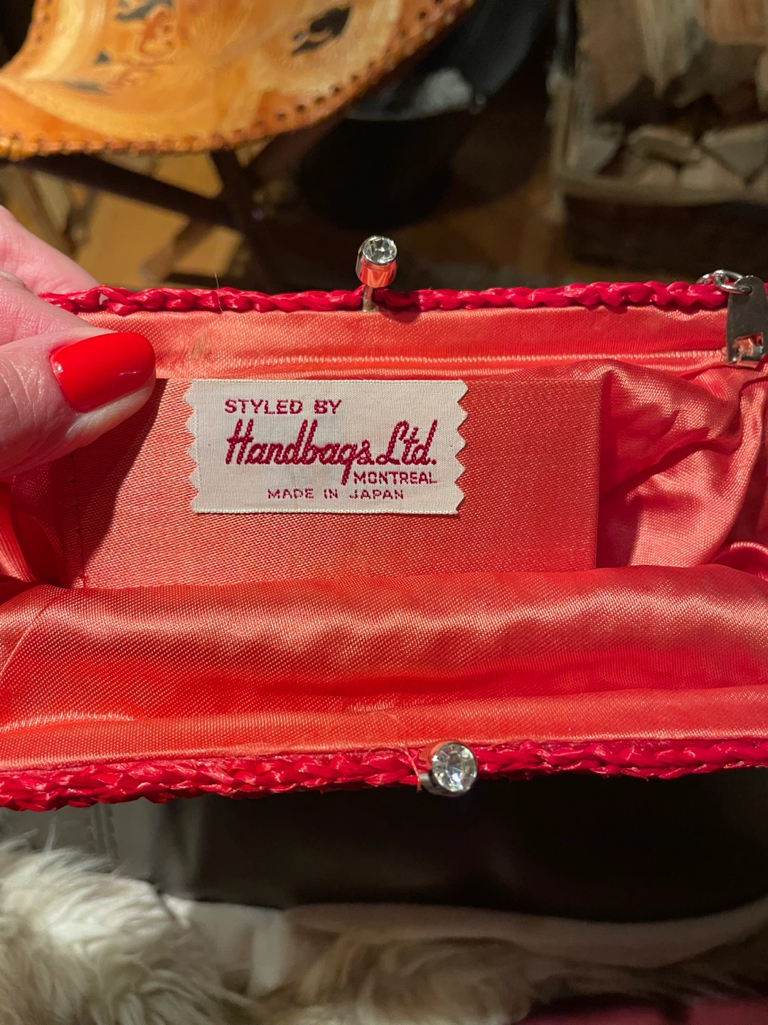 Handbags Ltd. Red Woven Clutch - photo 3