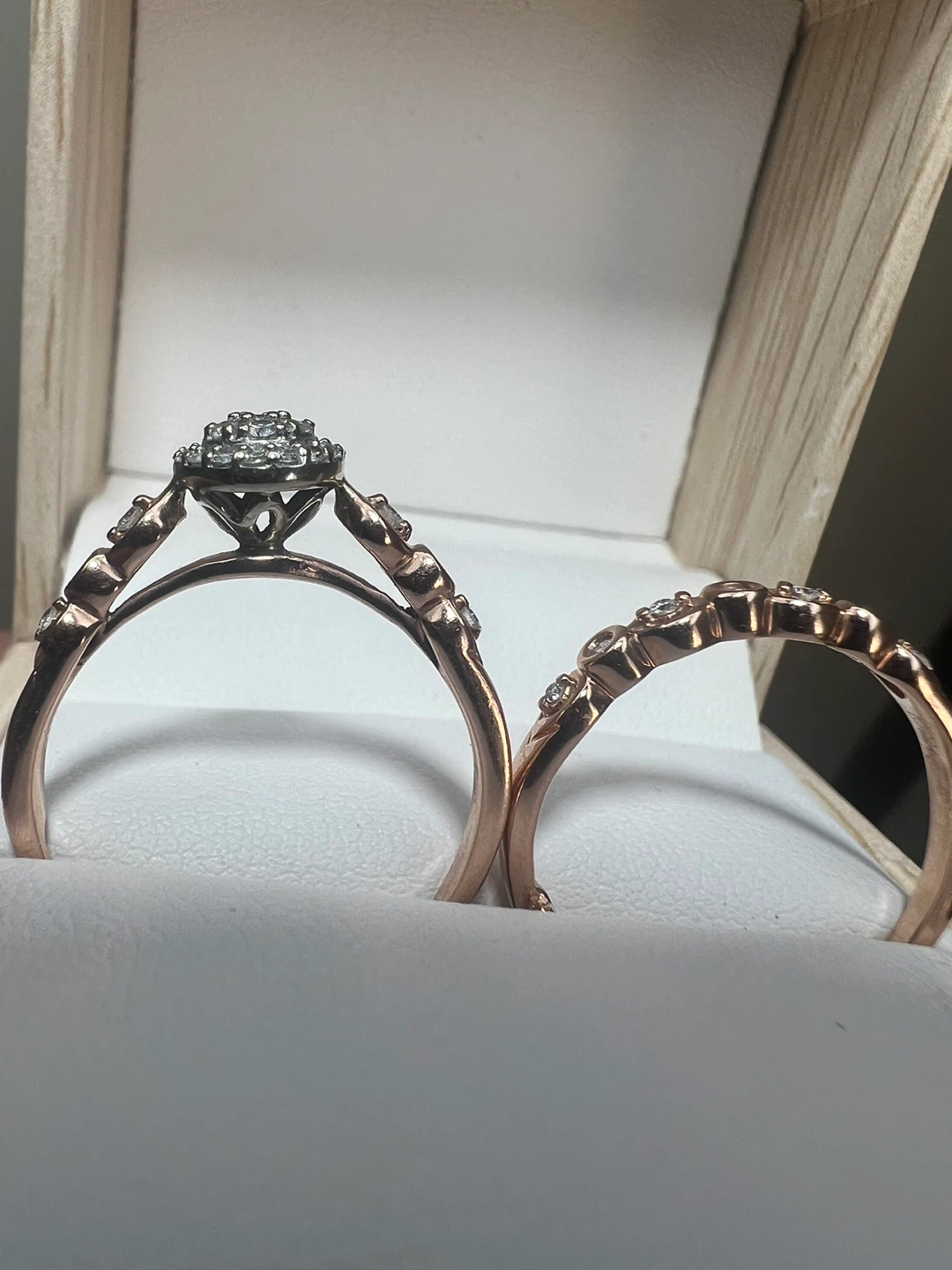 Rose Gold Diamond Ring Set - photo 3