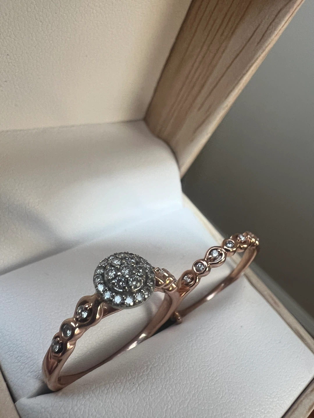 Rose Gold Diamond Ring Set - photo 2