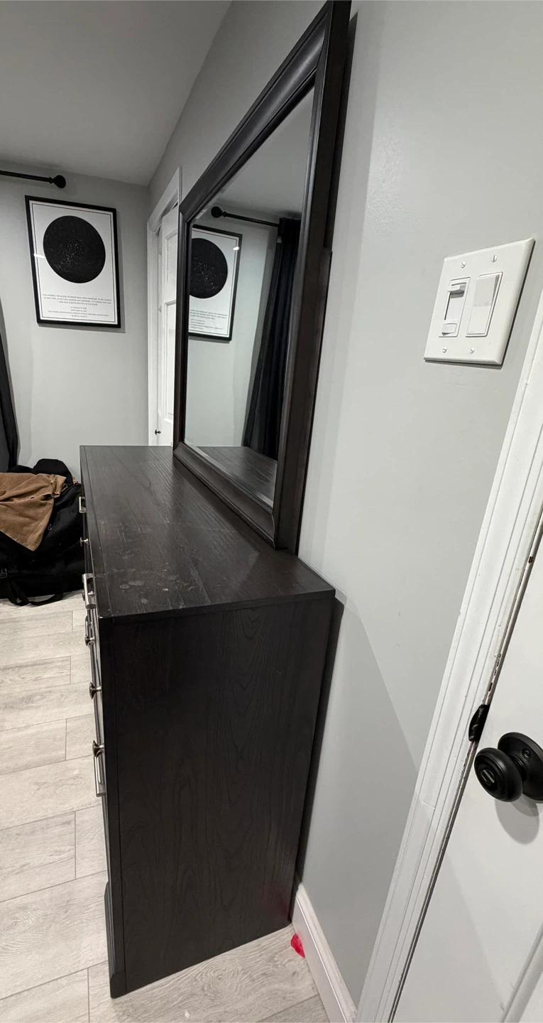 Wood Dresser with Mirror - 59" x 38" - photo 4
