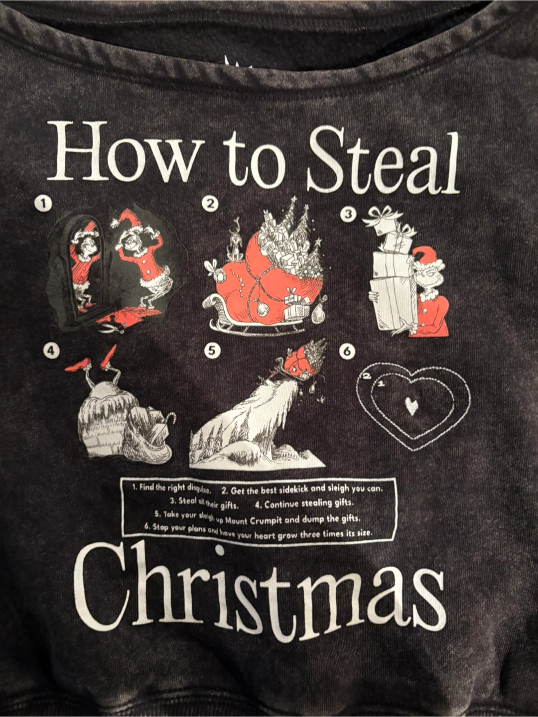 Hot Topic Grinch 'How to Steal Christmas' Sweatshirt - MD