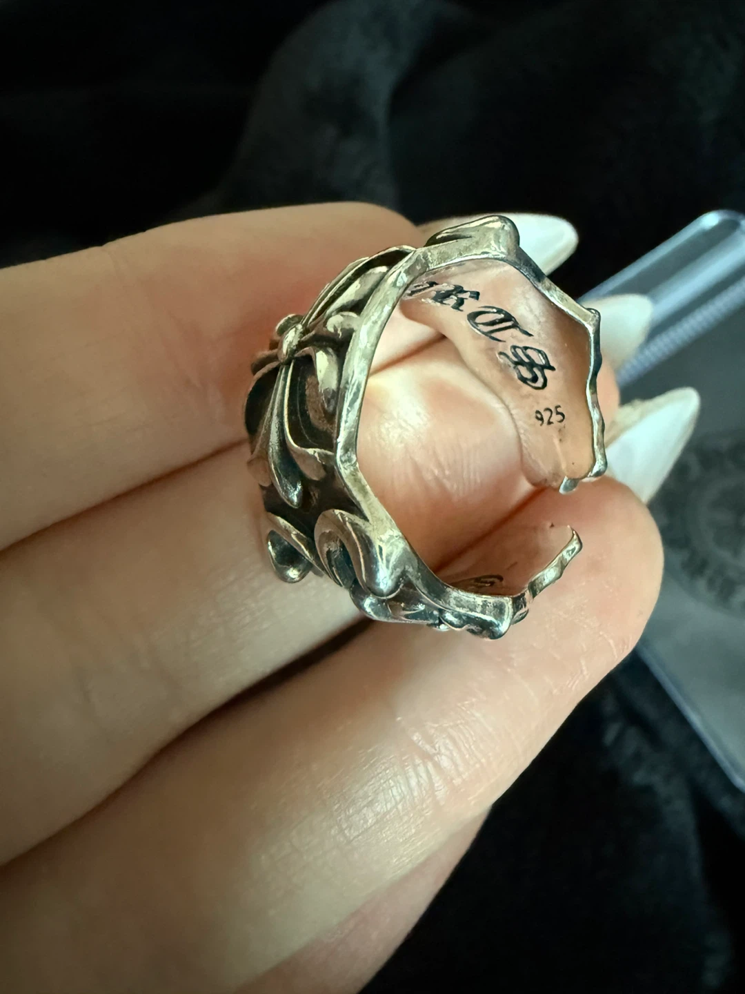 Chrome Hearts Floral Cross Ring - Size 925 - photo 4