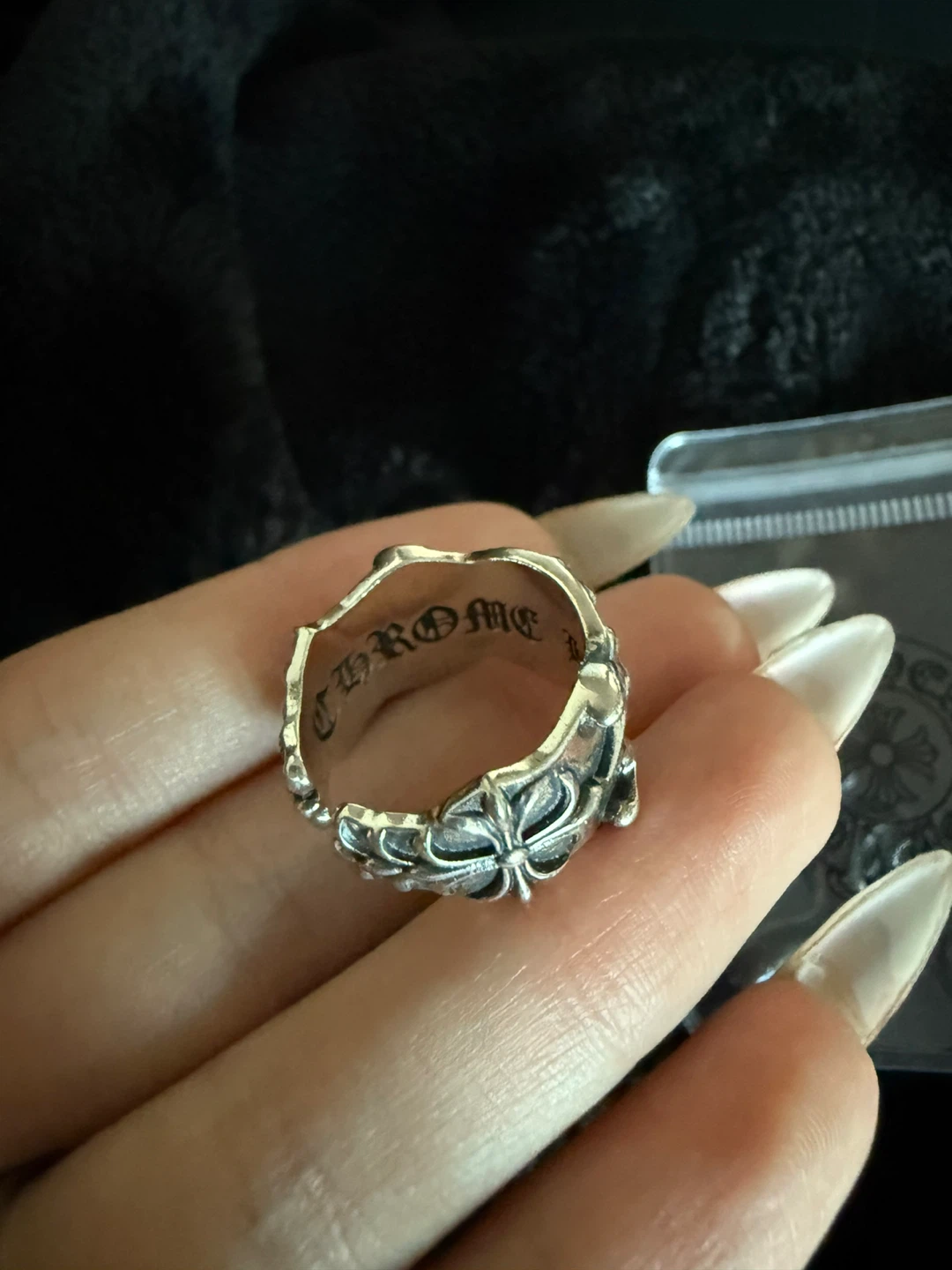Chrome Hearts Floral Cross Ring - Size 925 - photo 2