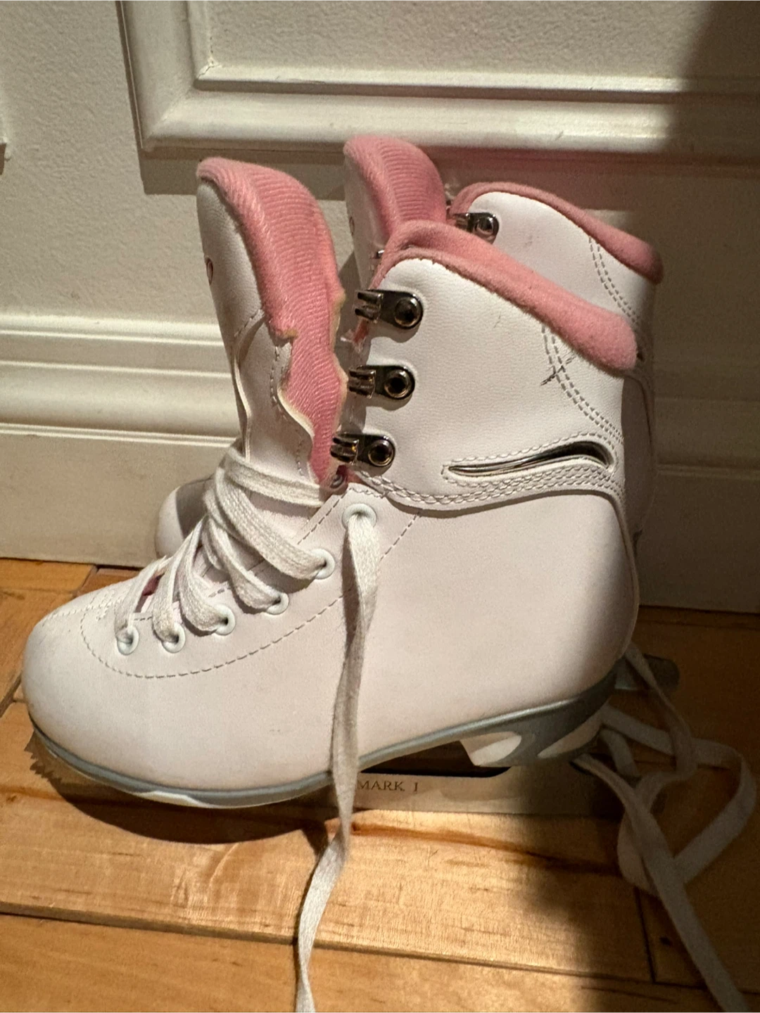 White Figure Skates - youth size 2