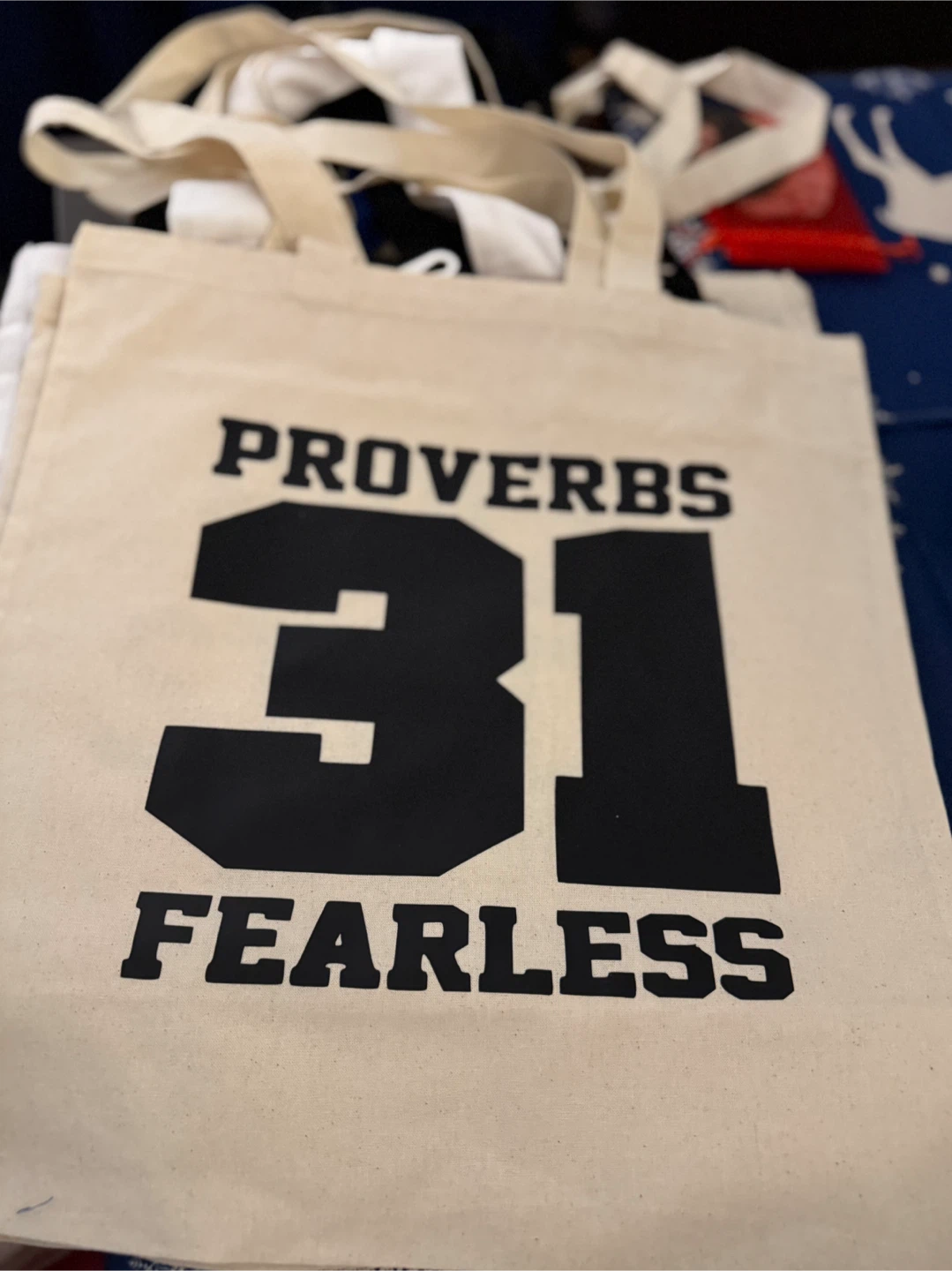 Proverbs 31 Fearless Tote Bag