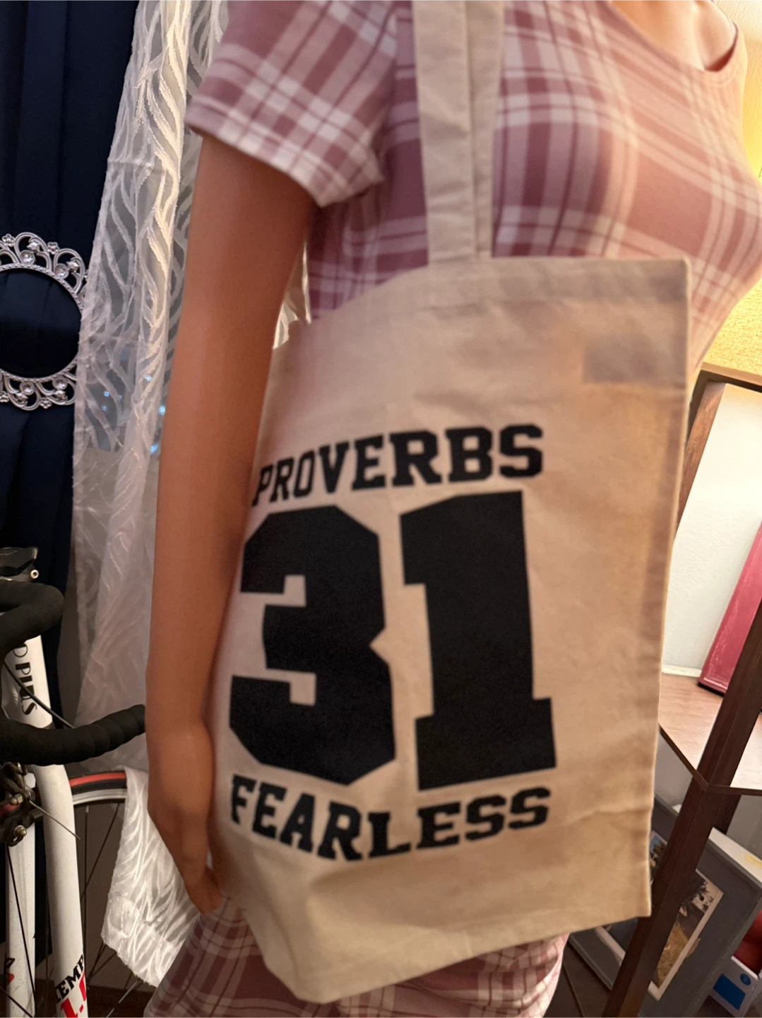 Proverbs 31 Fearless Tote Bag