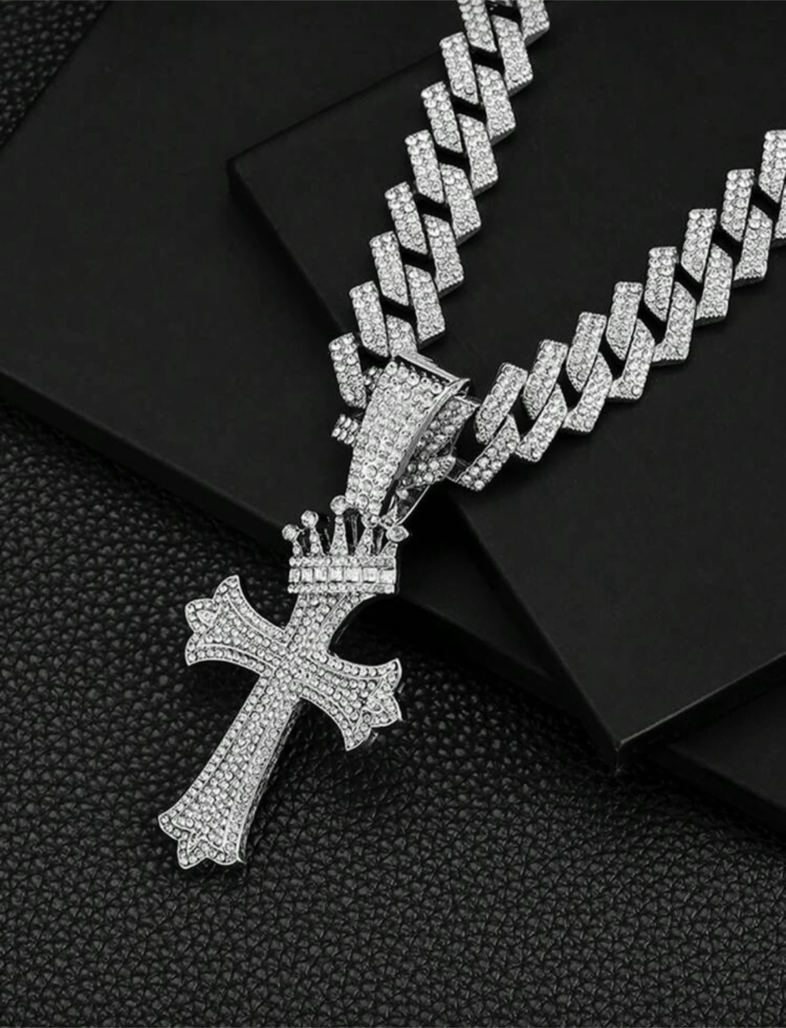 Cross Pendant Diamond Chain Necklace - photo 2