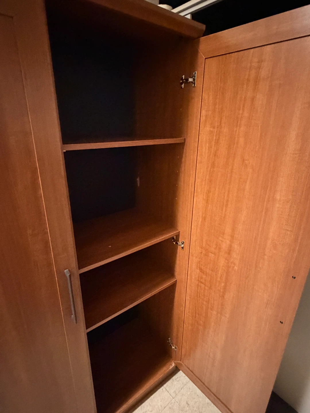 Wooden Wardrobe Cabinet with Shelves - photo 3