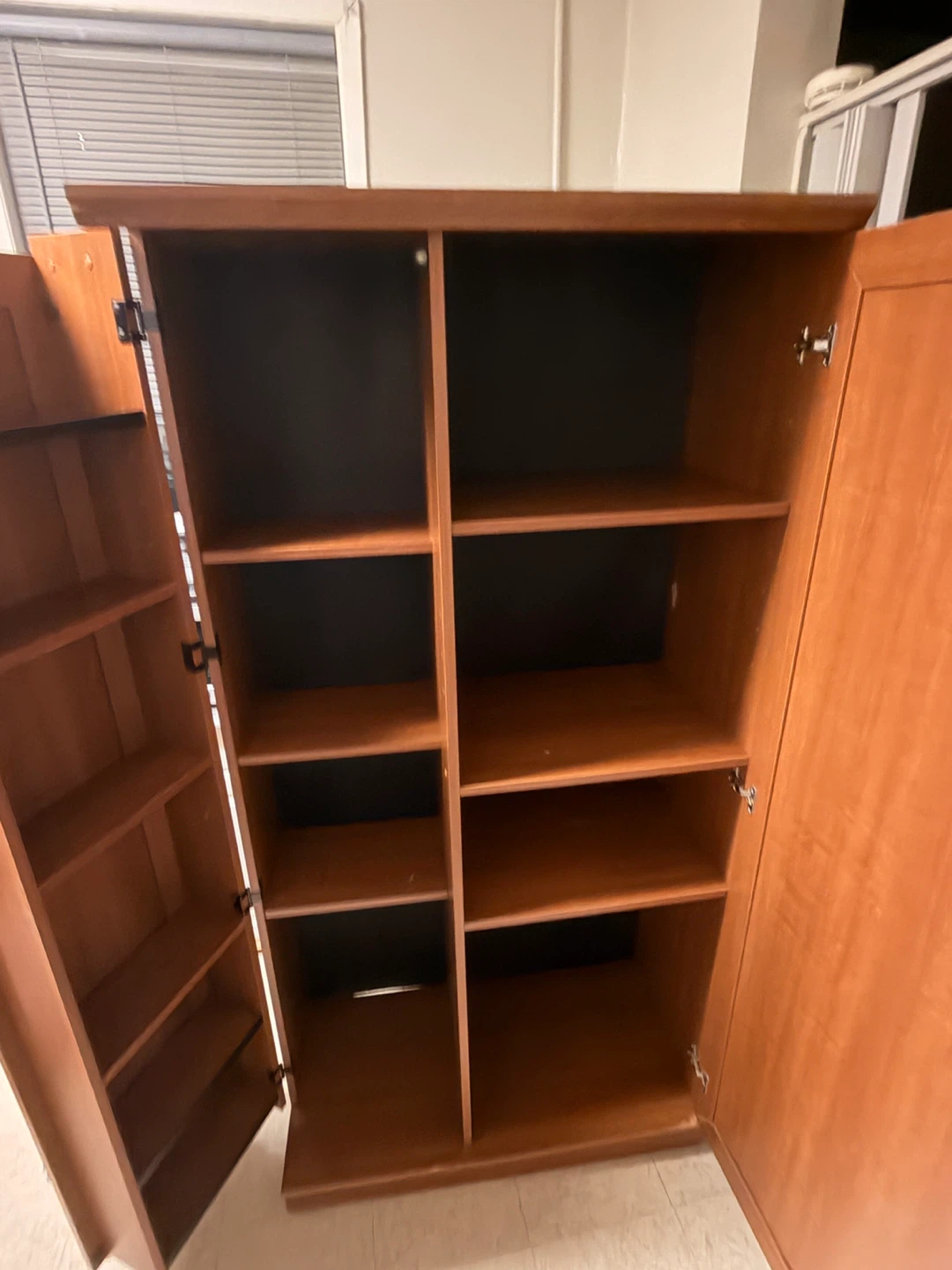 Wooden Wardrobe Cabinet with Shelves - photo 4