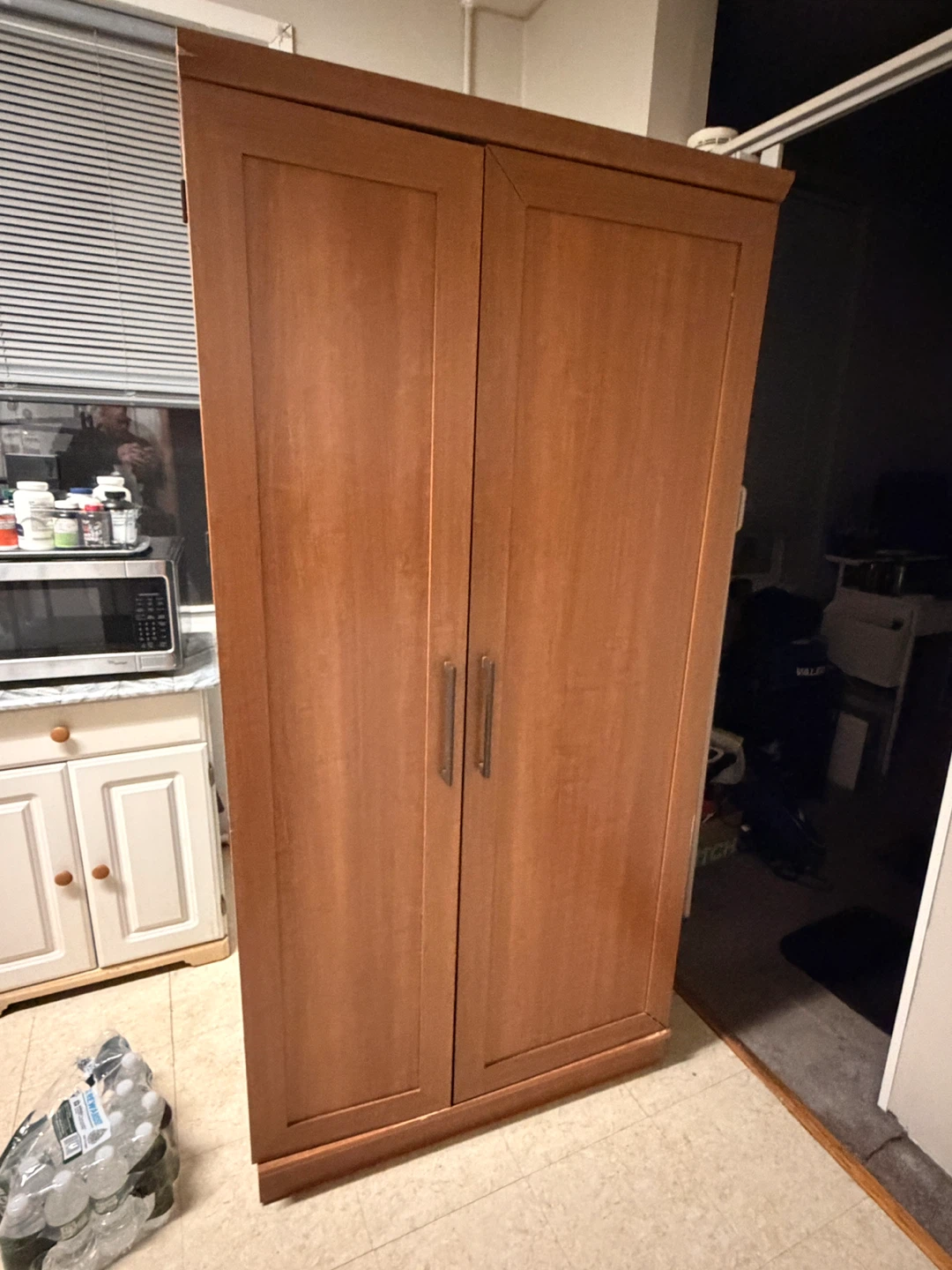 Wooden Wardrobe Cabinet with Shelves