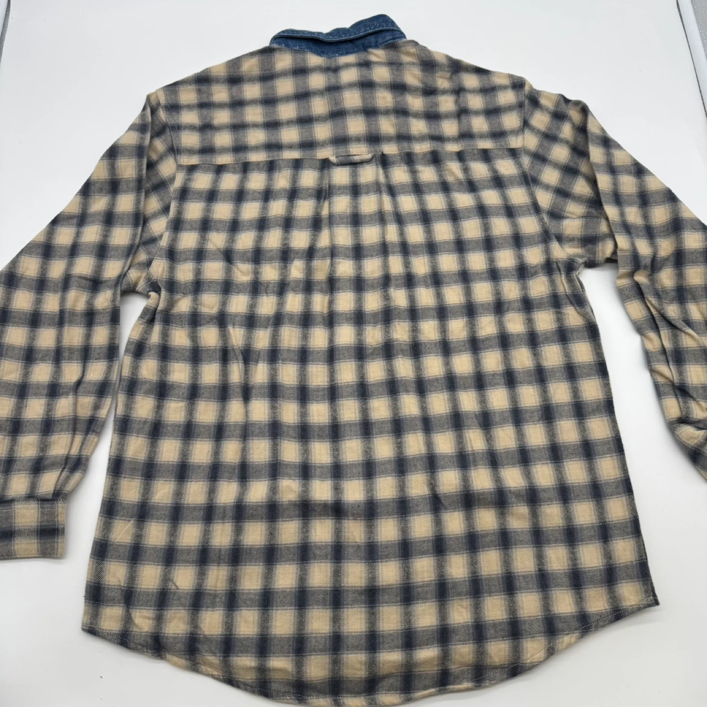 Vintage Guess Jeans Flannel Shirt Denim Collar NWOT Size M - photo 2