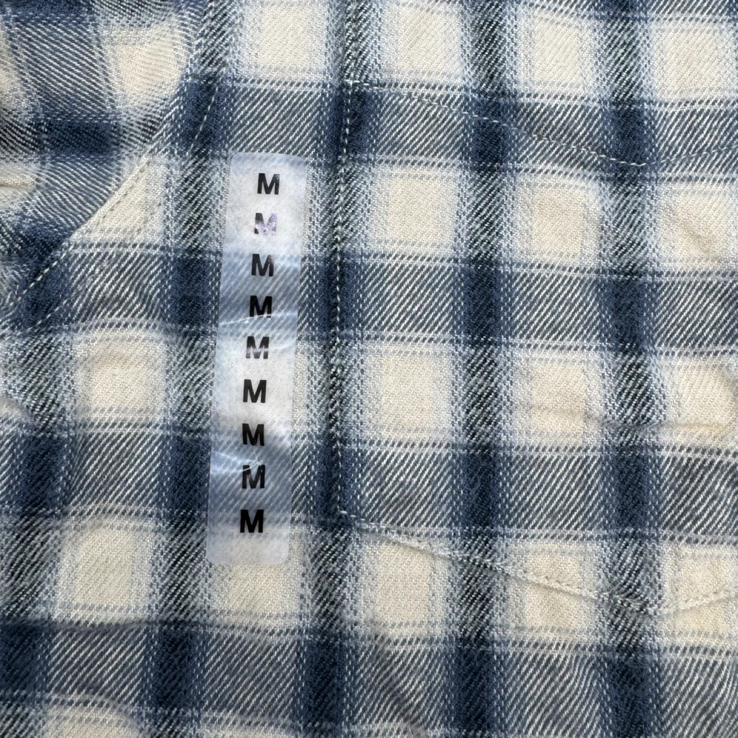 Vintage Guess Jeans Flannel Shirt Denim Collar NWOT Size M - photo 4