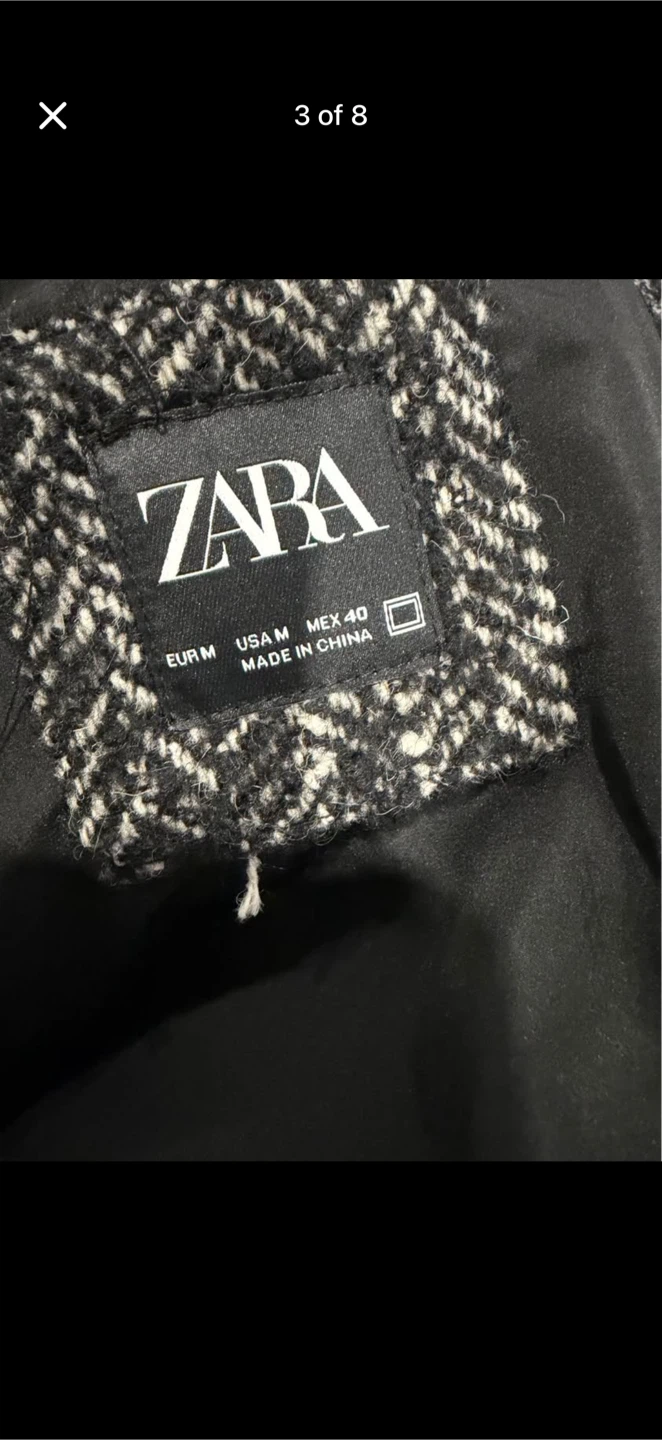 Zara Herringbone Jacket - Size M - photo 2