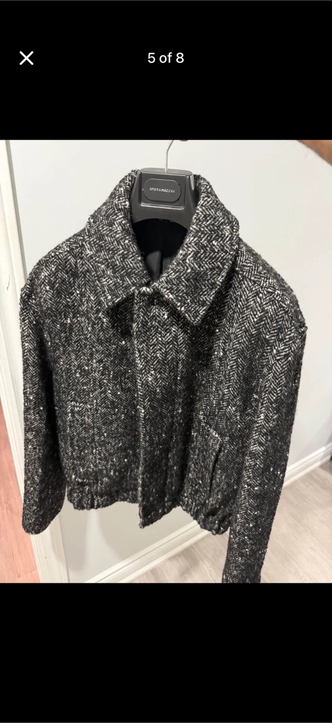 Zara Herringbone Jacket - Size M