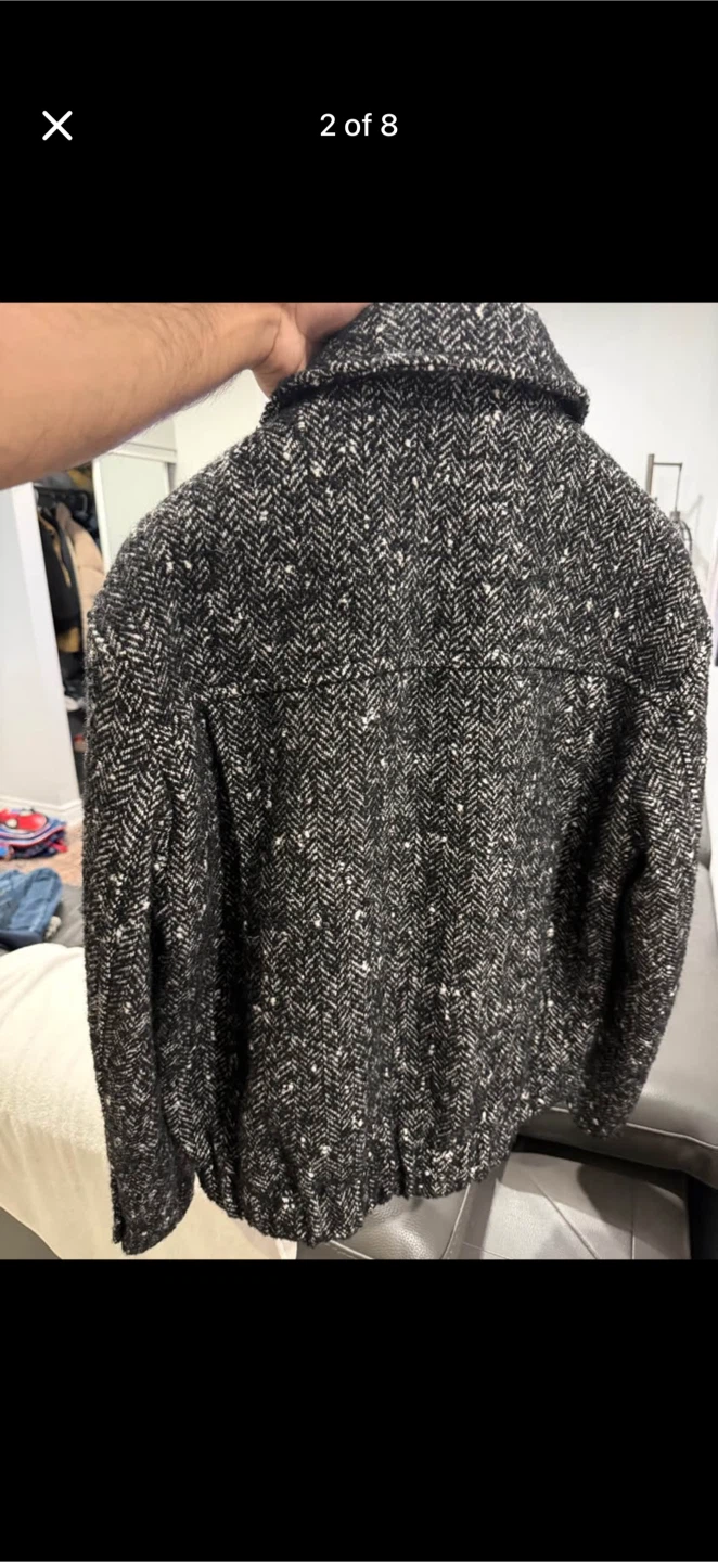 Zara Herringbone Jacket - Size M - photo 3