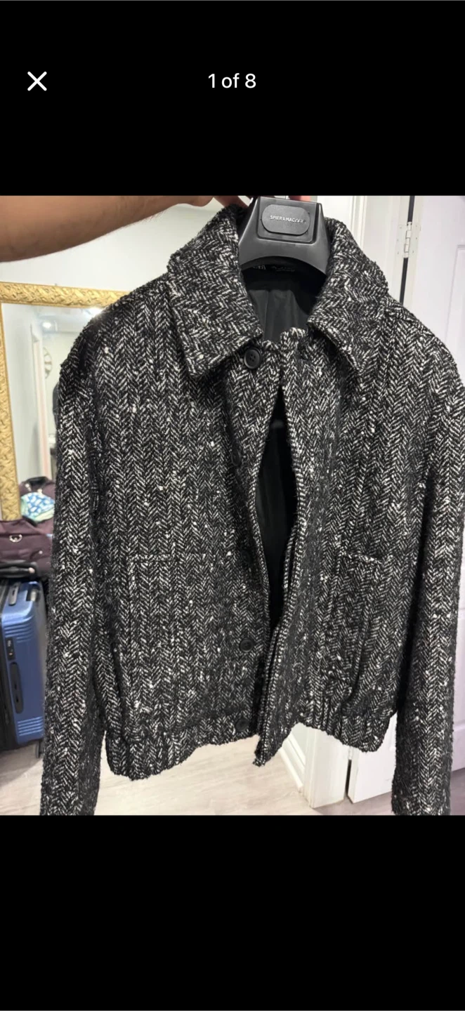 Zara Herringbone Jacket - Size M - photo 4