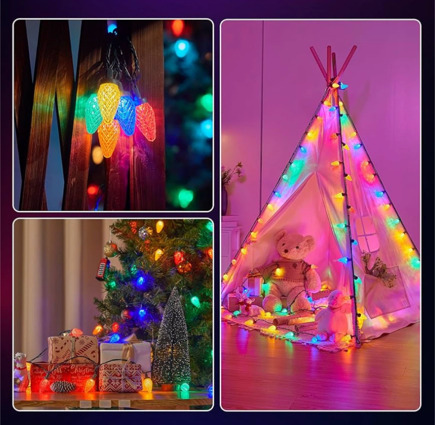 C9 Colored Christmas String Lights - 100L - photo 4