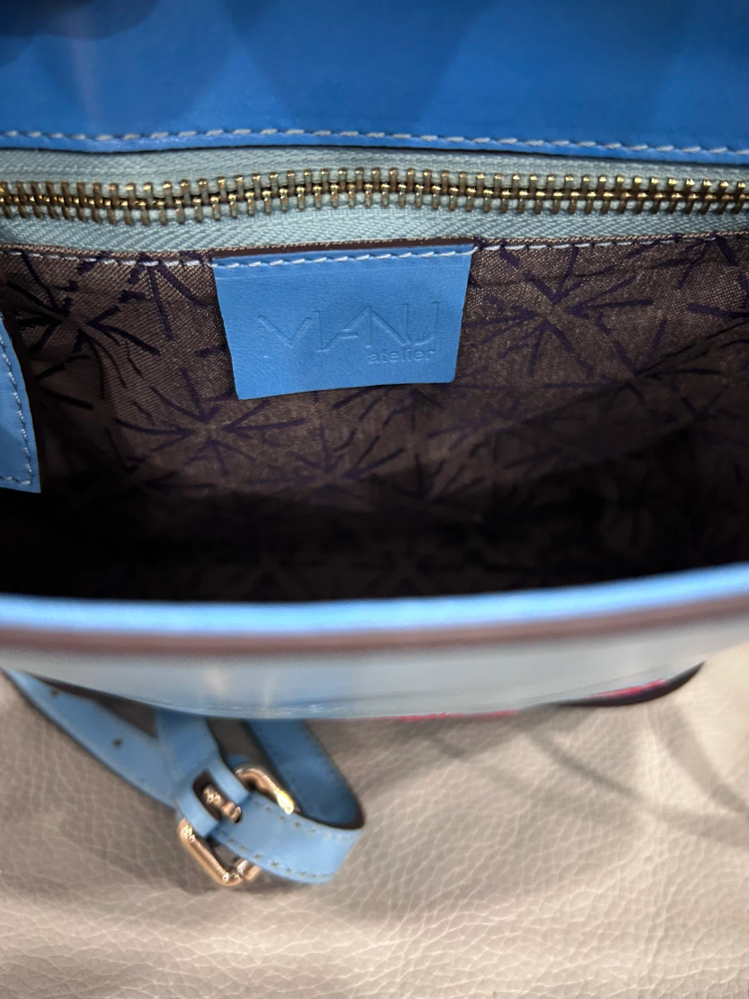 MANU Atelier Cylinder Bag - Light Blue - photo 5