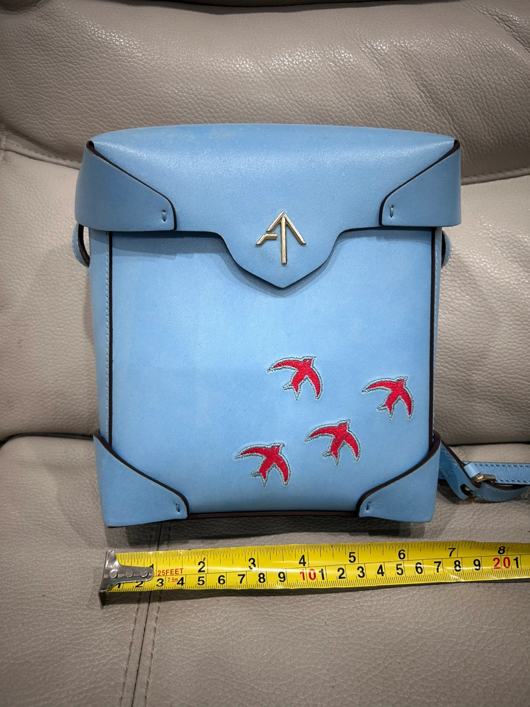 MANU Atelier Cylinder Bag - Light Blue