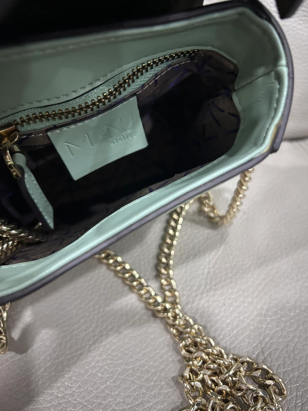 Manu Atelier Cylinder Bag Mint Green - photo 3