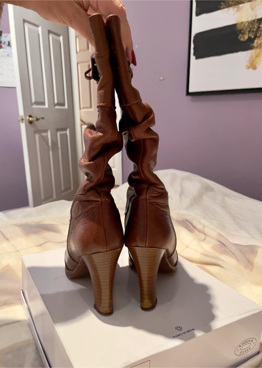 Brown Leather Boots - Size 38 - photo 4