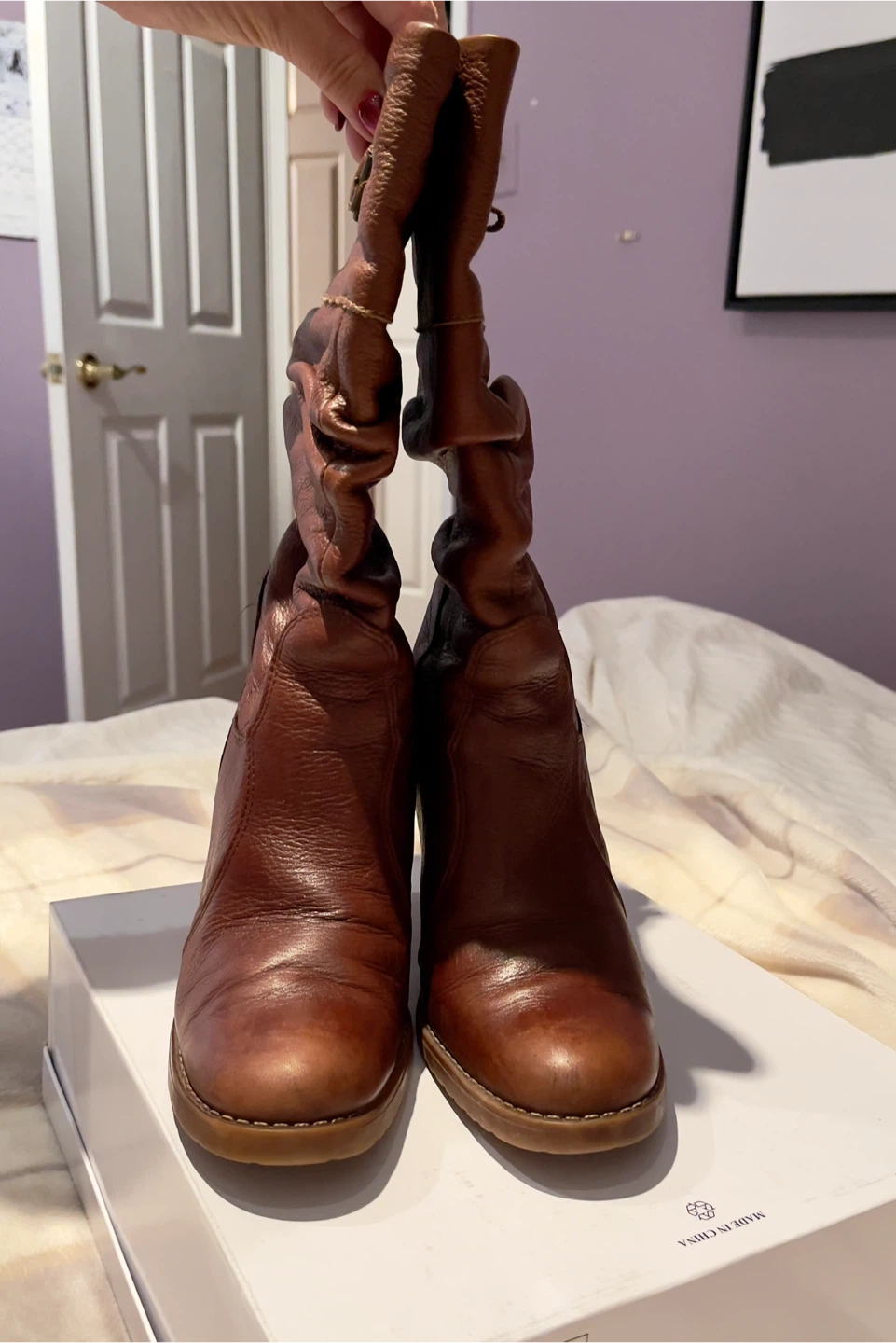 Brown Leather Boots - Size 38 - photo 3
