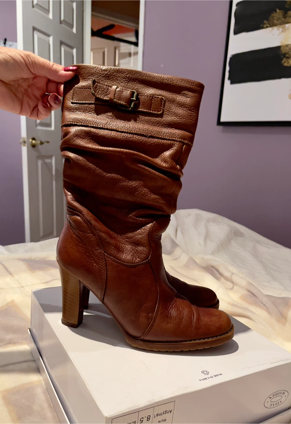 Brown Leather Boots - Size 38 - photo 2